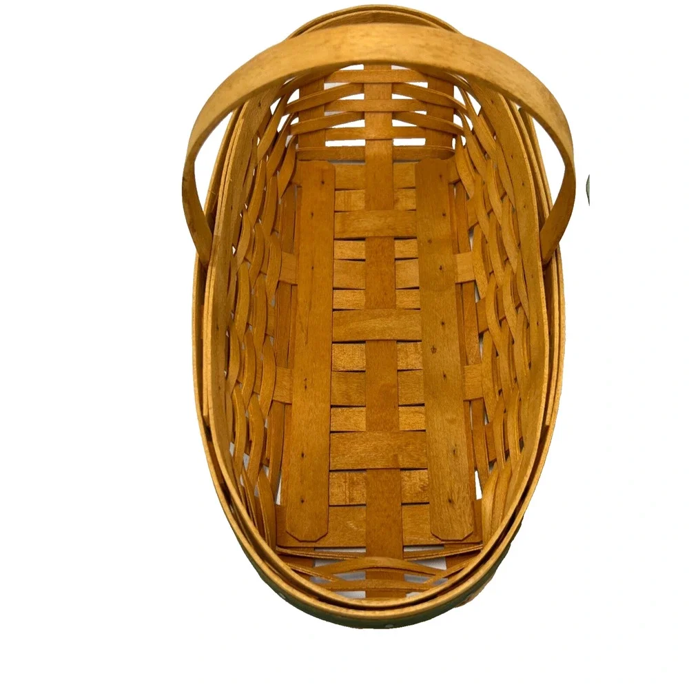 2001 Longaberger May Series Peony basket w/Liner & Protector 12.75L 6.25W 2.75H